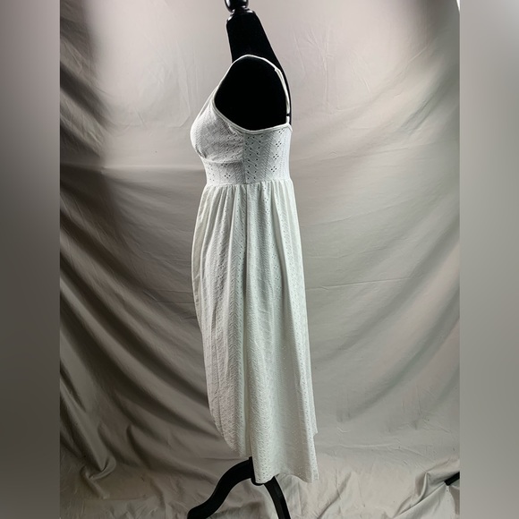 Boho Eyelet Embroidery Wrap Hem Cami Dress - Picture 8 of 10